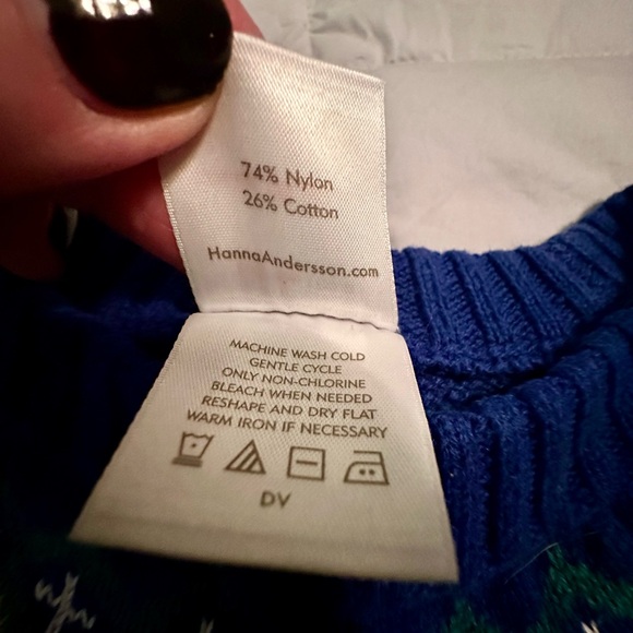 Hanna Andersson Black Sweater with Colorful Holiday Festive Design - Picture 4 of 4